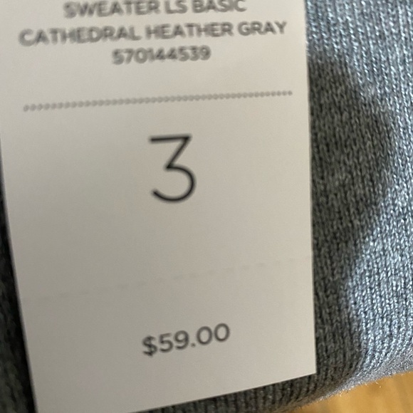 Chicos Darcy Turtleneck blues topos Color Grey - Picture 5 of 10